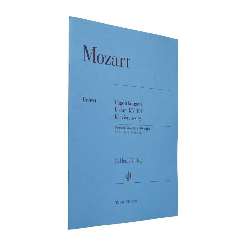 

HN801 Mozart Bassoon Concerto K191 PR Herttrich Ernst G Henle Verlag 9790201808017 Book