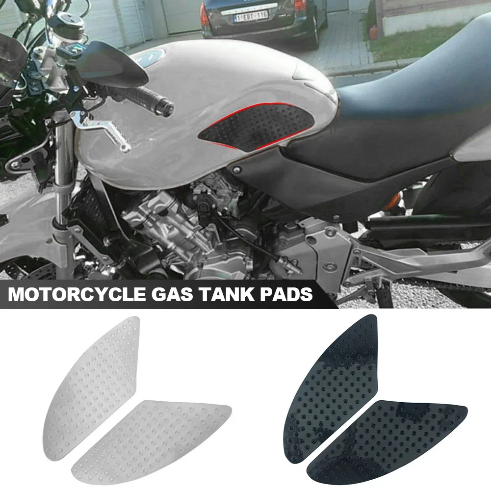 

2PCS Universal Tank Pad Gas Tank Traction Pads Fuel Tank Grips Side Stickers Knee Grips Protectors Decal For Yamaha For Kawasaki