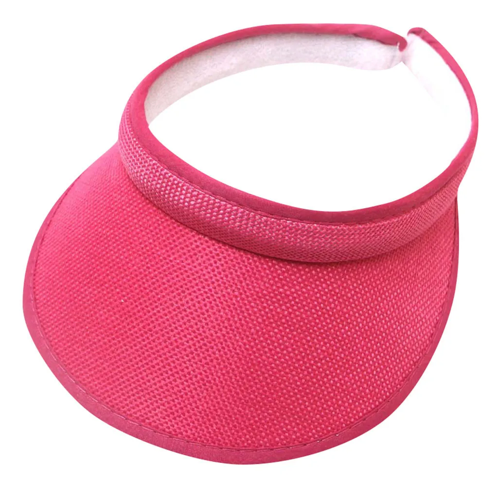 Wide Brim Foldable Beach Hat Portable UV Protection Adjustable Sport Cap Roll-up Summer Casual Straw Cap UV Protective Sun Visor