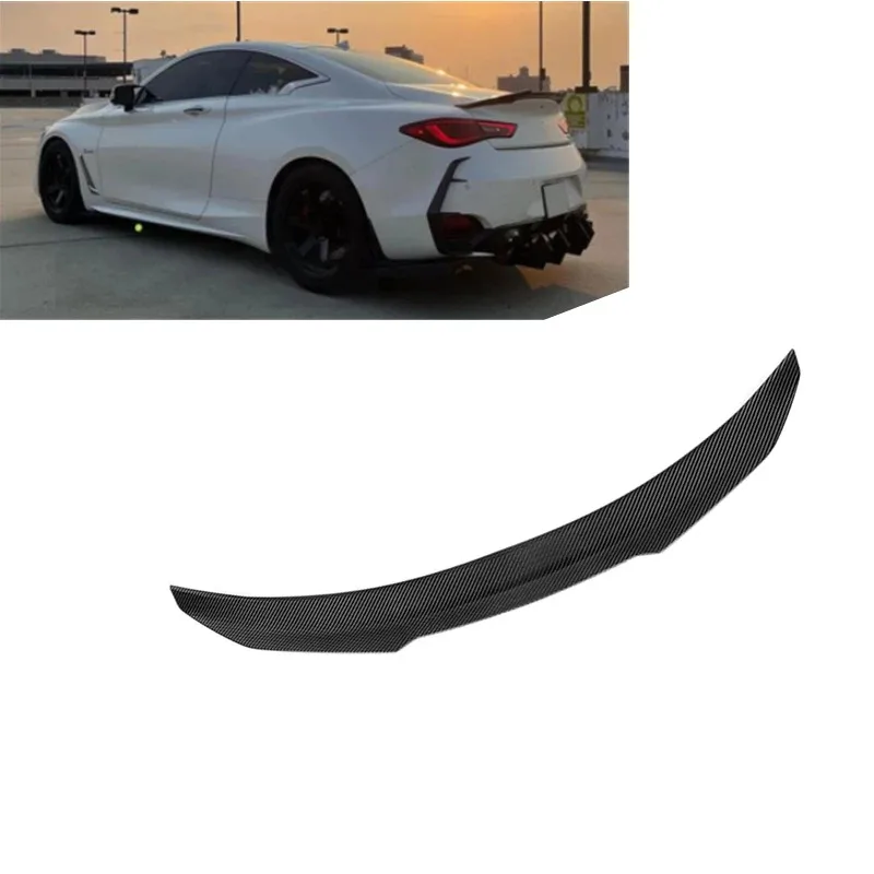 

For Infiniti Q60 2018-IN PSM Style Dry Carbon Fiber 2-Door Rear Spoiler