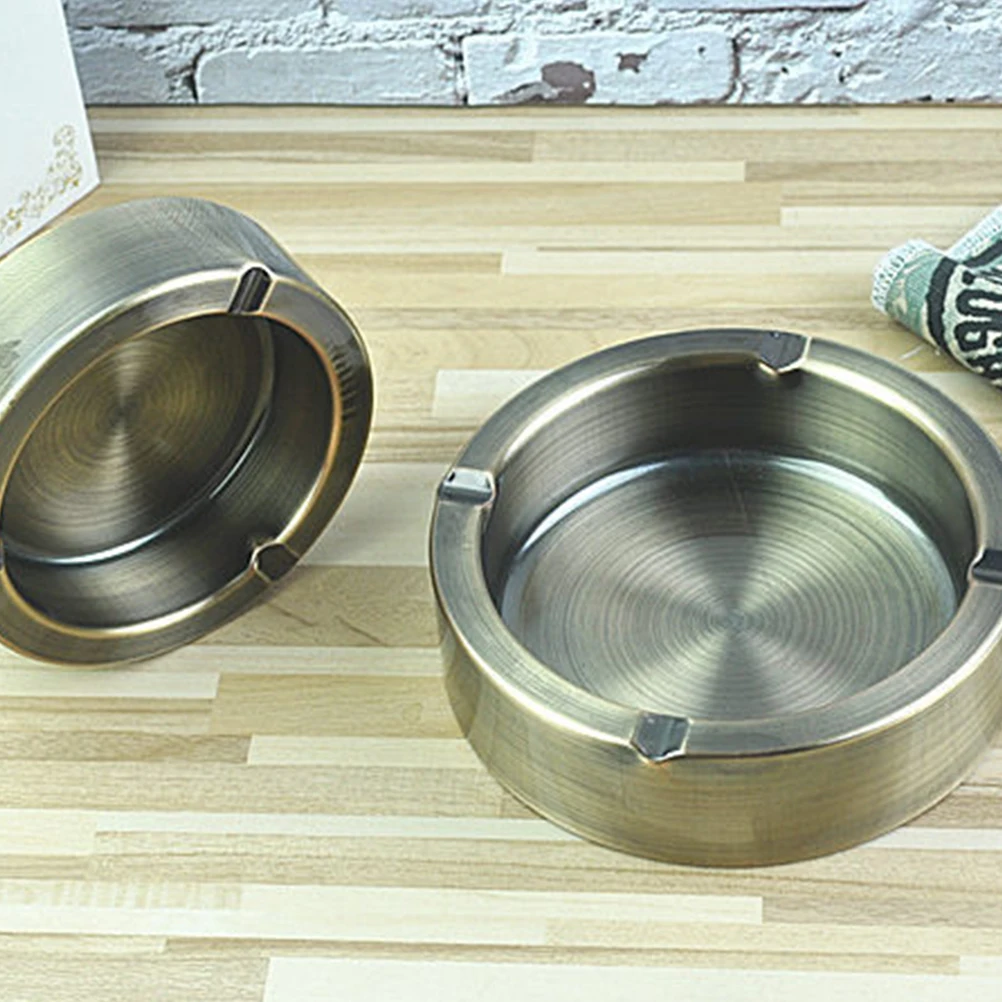 

Stainless Steel Ashtray Cigarette Smoking Ashtrays for Home Anti-fall Household