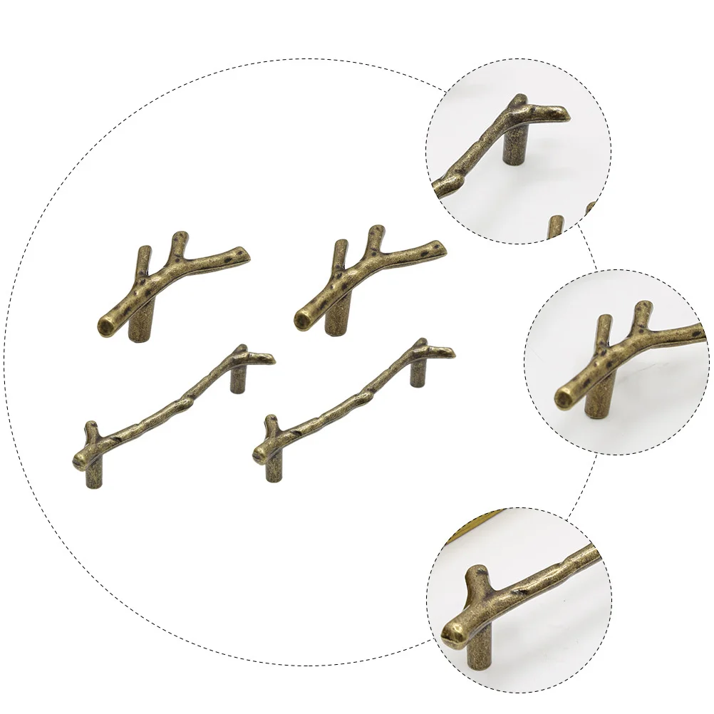 

4pcs Branch Shaped Drawer Knobs Cabinet Handles Durable Furniture Hardware For Door Drawer Wardrobe Home Supplies
