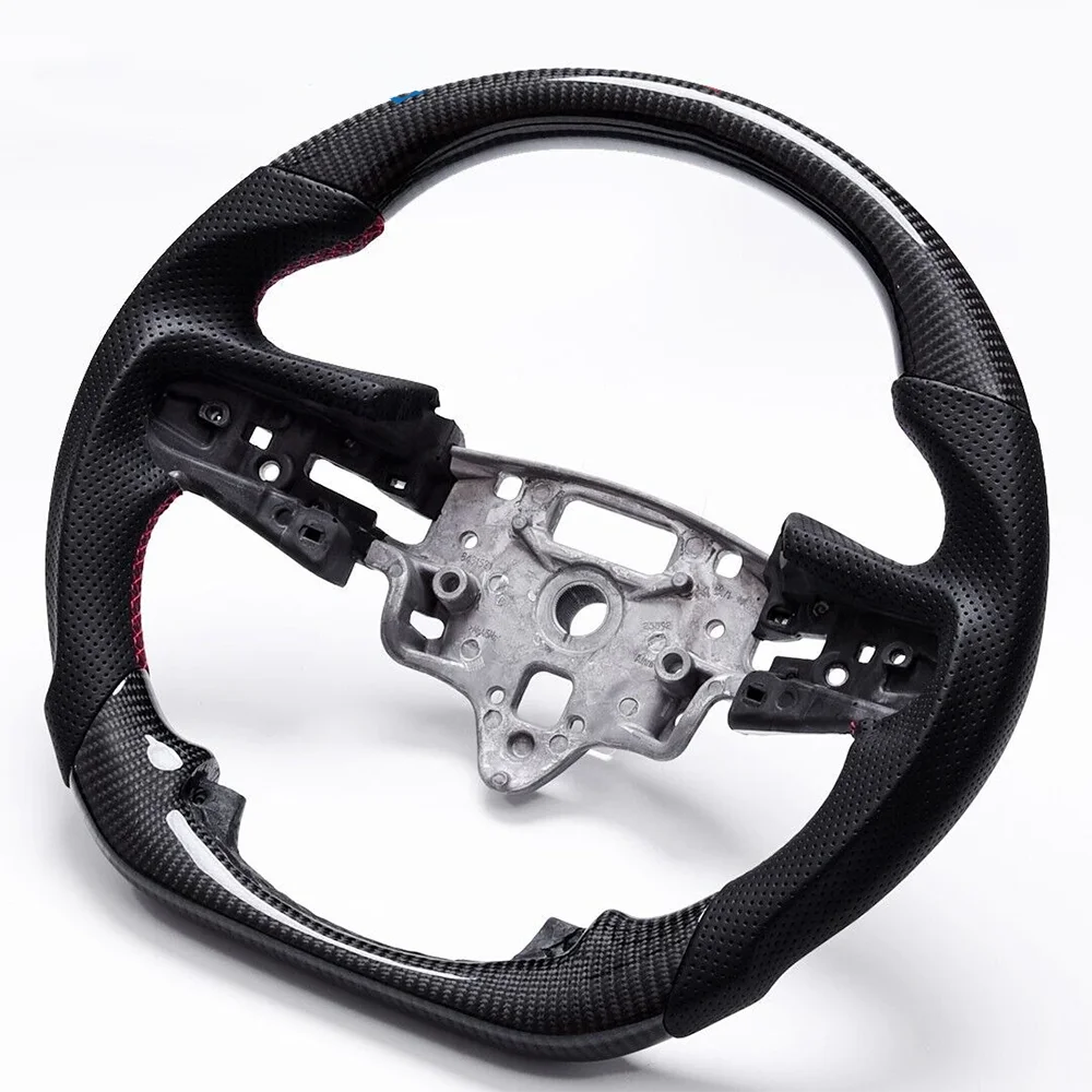 Real Carbon Fiber Perforated Leather Steering Wheel For 2019-2022 Chevrolet Silverado 1500 with Heated 100% tested well