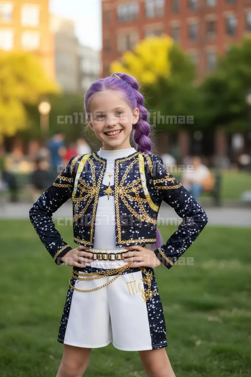 Disfraz de película Kpop Mira para niños y niñas, disfraz estampado de cazadores de demonios, Zoey Rumi, ropa de espectáculo de Carnaval, conjunto de Huntrix para niñas