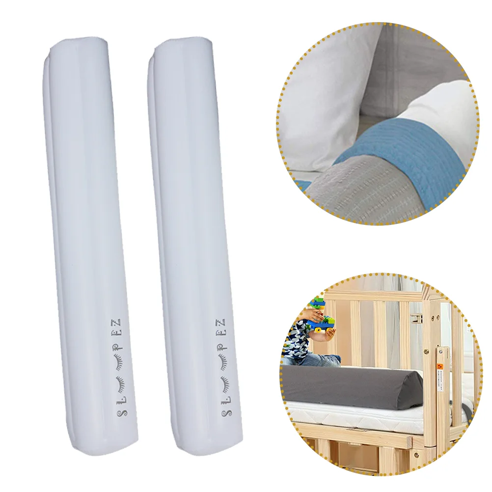 2 Pcs Crib Padding Covers Cot Cribbage The Fence Bumper Tubes Pvc Accessory Jumping Bed Guards Anti-collision Protection Baby