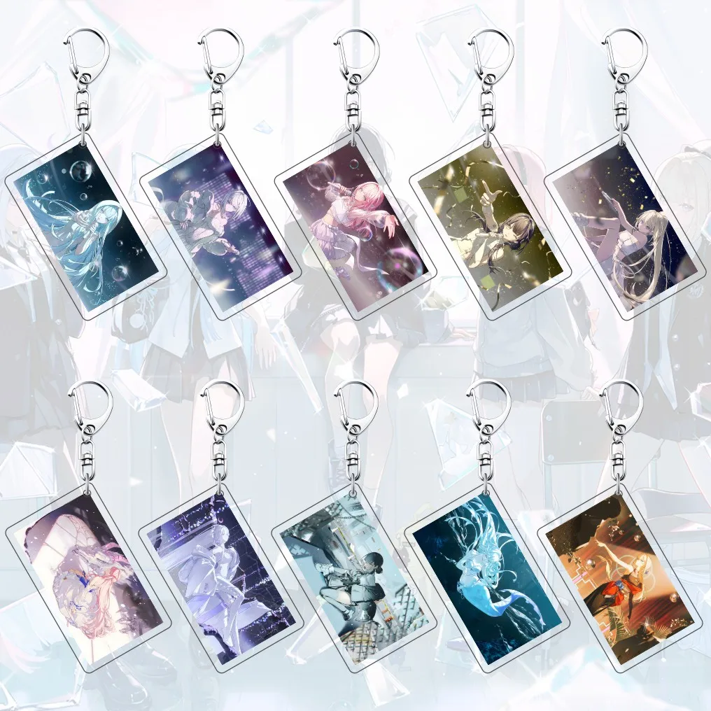 KPOP IRISÉ Virtual Idol Girl Group 6cm personaje acrílico SHANA KIIRI LUNÉ ZERØ TIZ llavero mochila decoración colgante regalo de seguidor