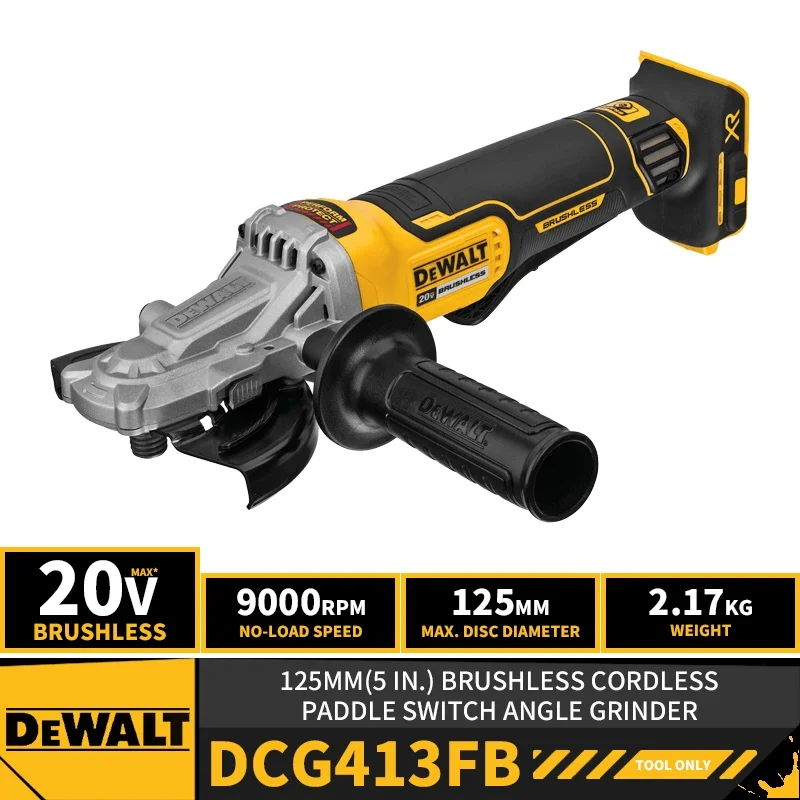 DEWALT DCG413FB Brushless Cordless Paddle Switch 125MM 5in. Angle Grinder 20V Lithium Power Tools