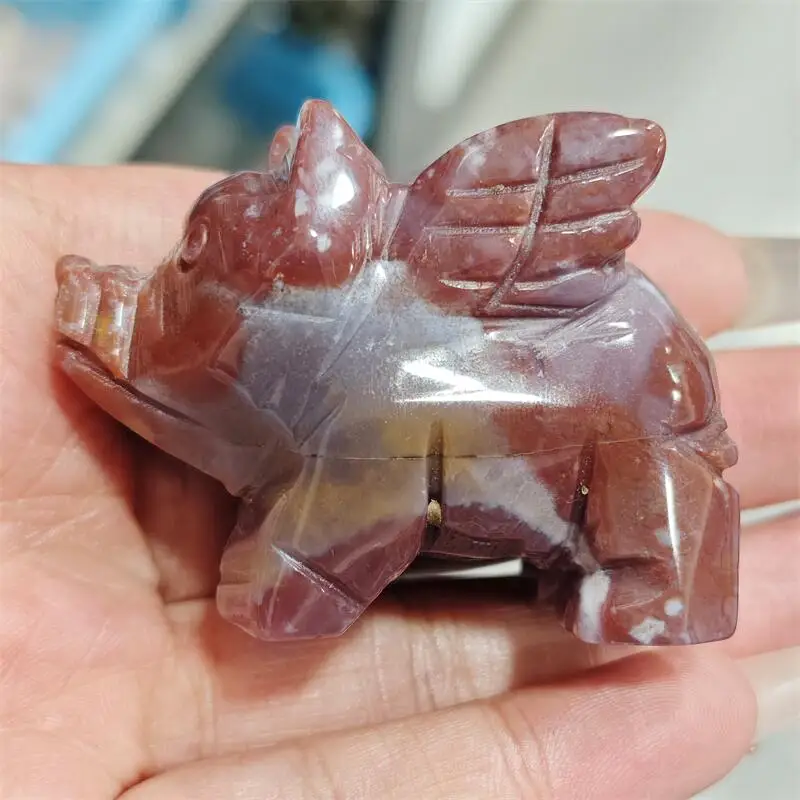 

Натуральная океанская яшма, ангел, кошка, резьба, модная коллекция драгоценных камней, украшение для дома, ремесла, лечебный подарок на день рождения, 1 шт.