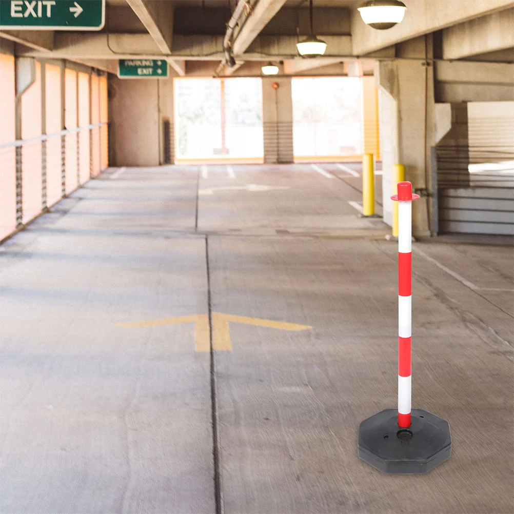 Cones de segurança coluna de aviso móvel tráfego pe pilha de isolamento elástico anti-colisão (vermelho e branco) 1 peça poste delineador de colisão