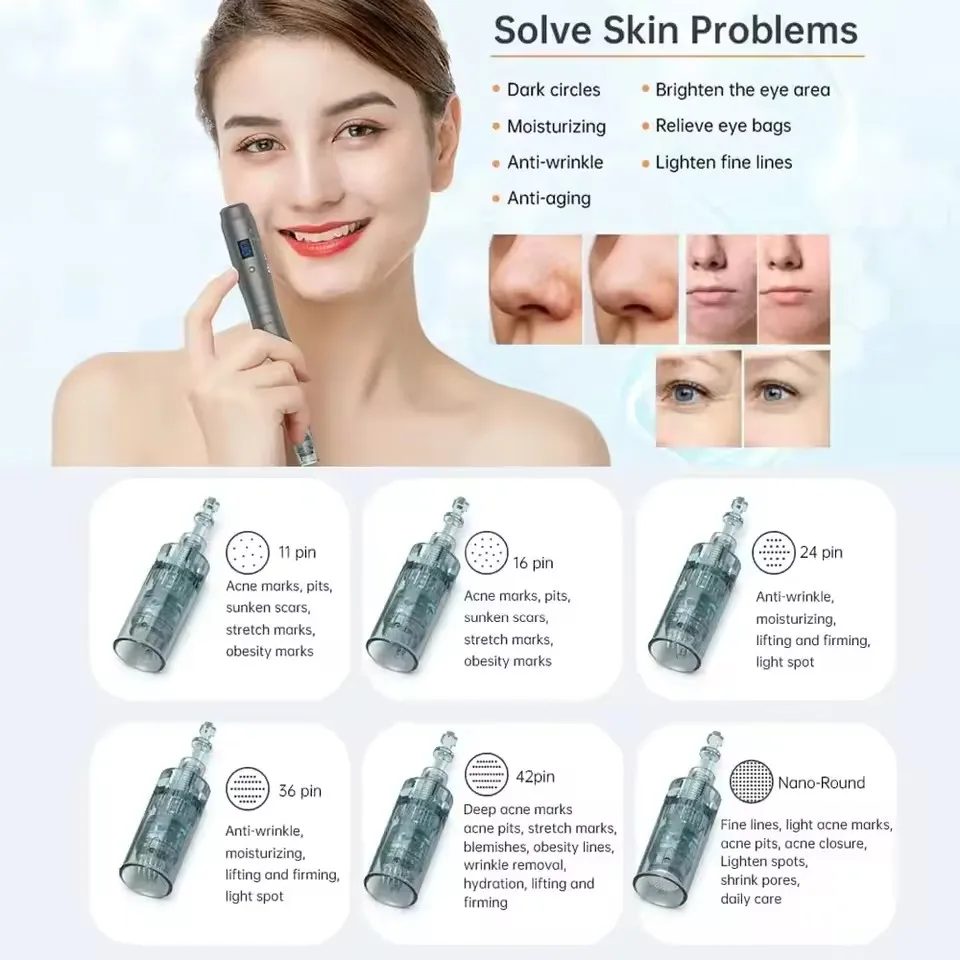 BeautyM8 Mini Skin Ink Cartridge Replacement 10-50pcs Nano Accessory Tool for Beauty Treatments