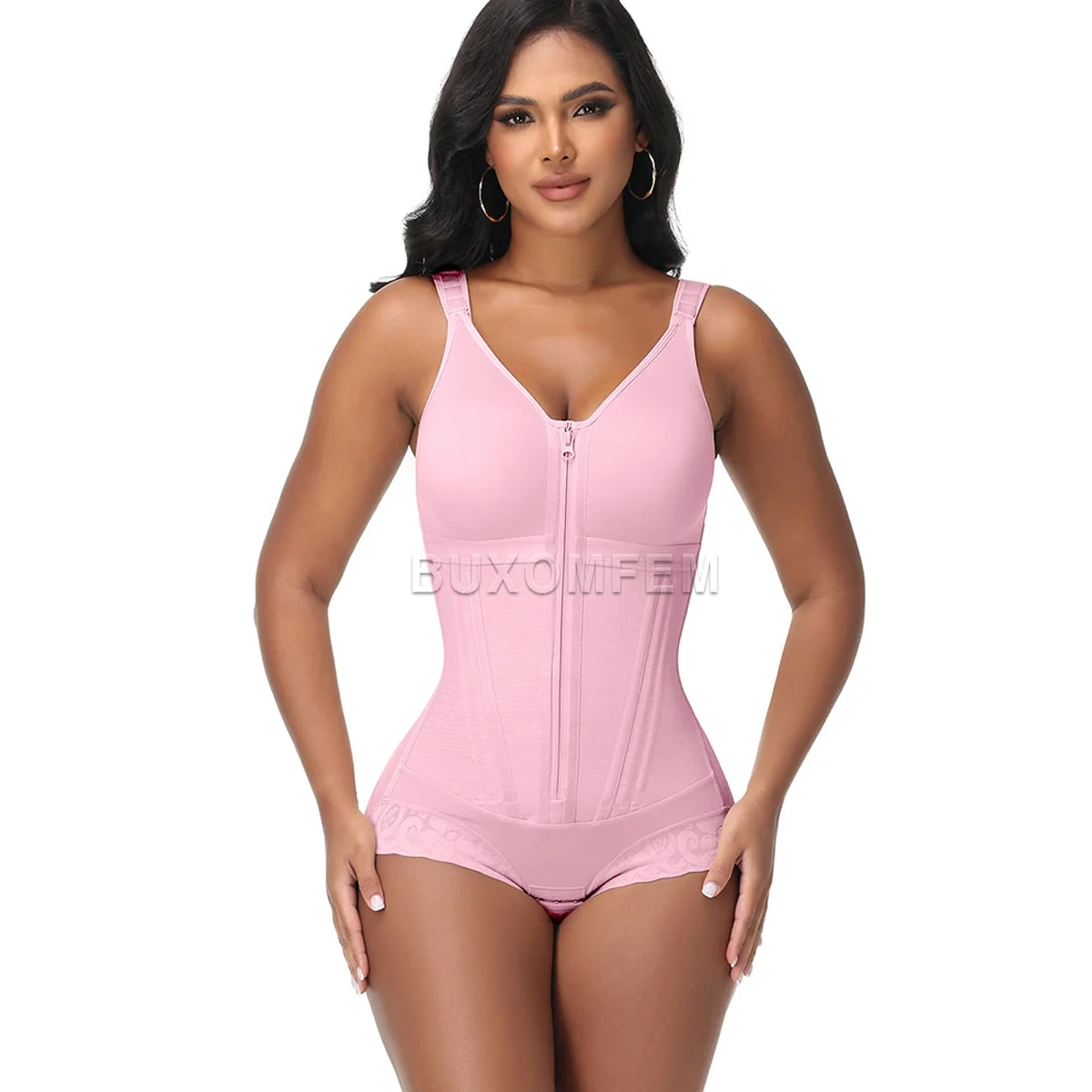 Stretchy Colorful Tummy Control Body Shaper Women's Sleeveless Compressed Waist Trainer Jumpsuits Female Triangle Faja Underwear