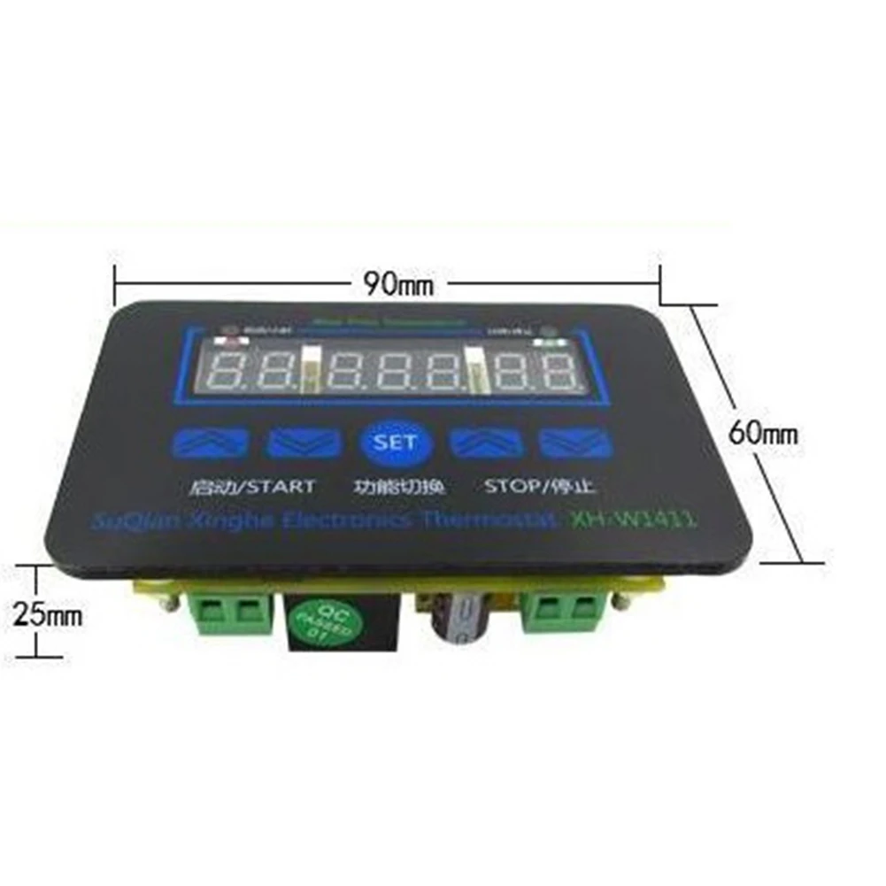 1 Buah W1411 10A LED Sensor Sakelar Kontrol Termostat Termostat untuk Rumah Kaca Peternakan 12V