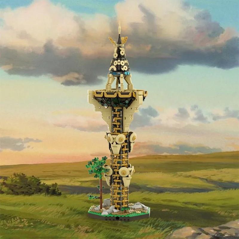 MOC Zeldaed Serie Sheikah Toren Huis Bouwstenen Model Set Game Kingdom Castle Architectuur Bricks Monteren Speelgoed Kid Geschenken