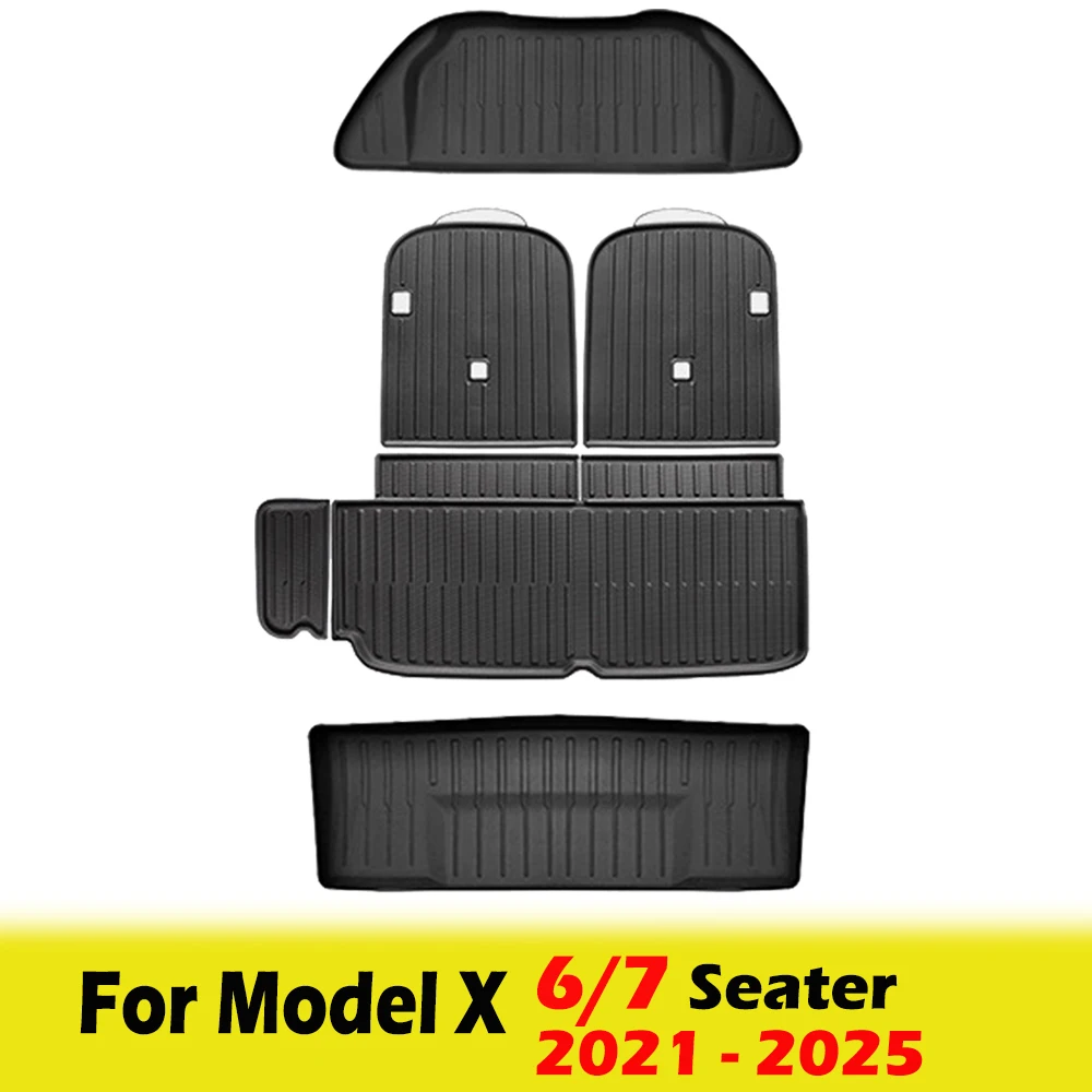 BEVO Vloermatten voor Tesla Model X 5 6 7-zits 2024 2023-2016 All Weather Waterdichte Cargo Frunk kofferbak Matten Liners Accessoires