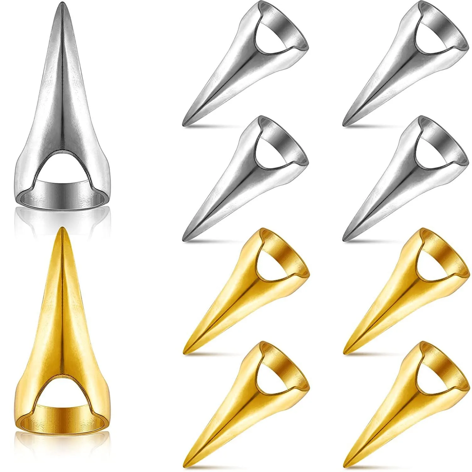 Anillo de Metal con forma de garras del diablo, accesorio de Metal para cola de uña, Vintage estilo Punk, joyería llamativa de Lobezno, 1 unidad