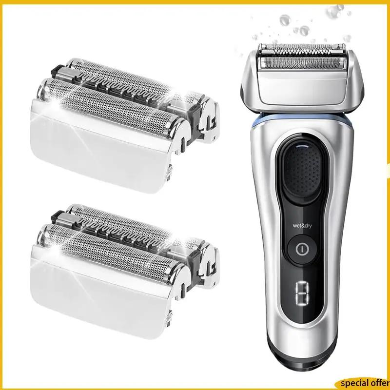 A61I 2 قطعة سلسلة 8 83 متر ماكينة حلاقة كهربائية رئيس الفضة البلاستيك + المعدن ل براون S8 شفرات حلاقة كهربائية نموذج 8370Cc ، 8340S ، 8350S ، 84 #4