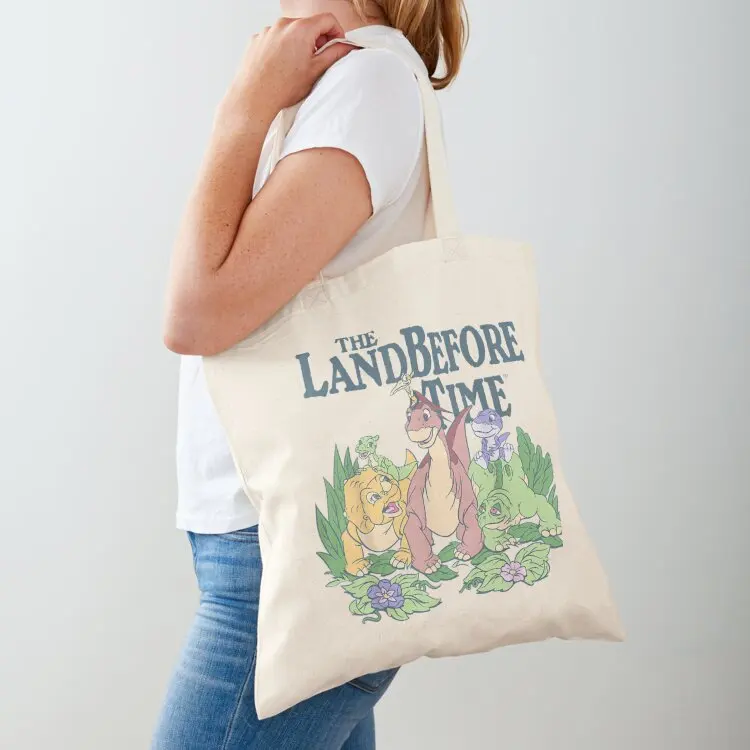

Land Before Time Pastel Dinosaur Friends Classic Tote Bag canvas shopping bag personalized tote Cloth bags Lady bags