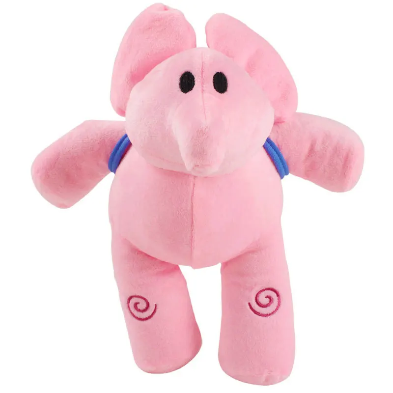 Cartoon POCOYO/Elly Plush Toy Cute Bedroom Sofa Pillow Decoration Doll Children's Sleeping Companion Doll Pink Elephant Gift