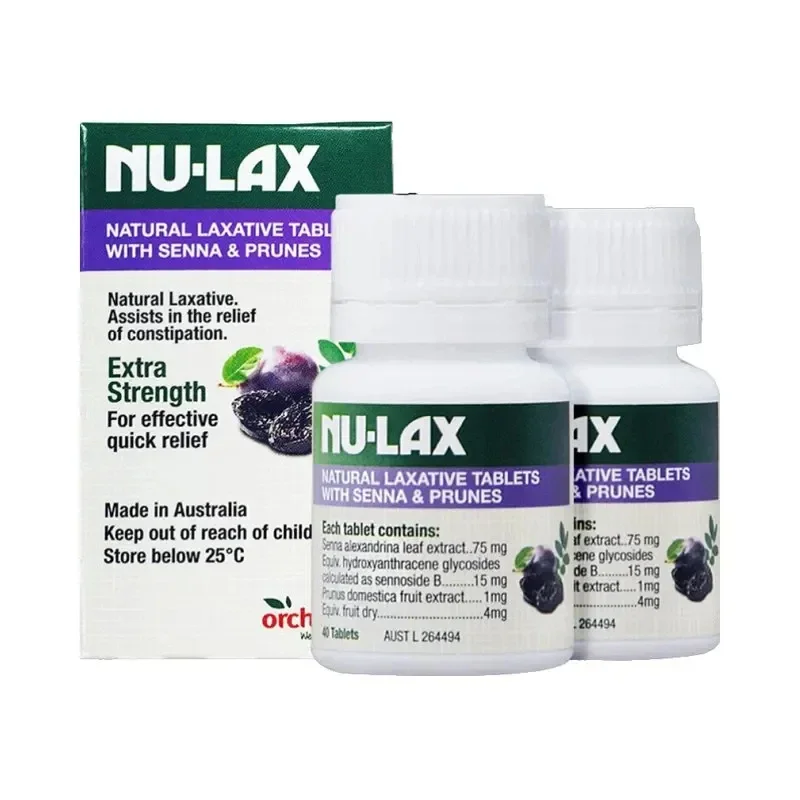 2PCS NuLax Natural Laxative 40 Tablets with Senna Prune，About Intestinal Health