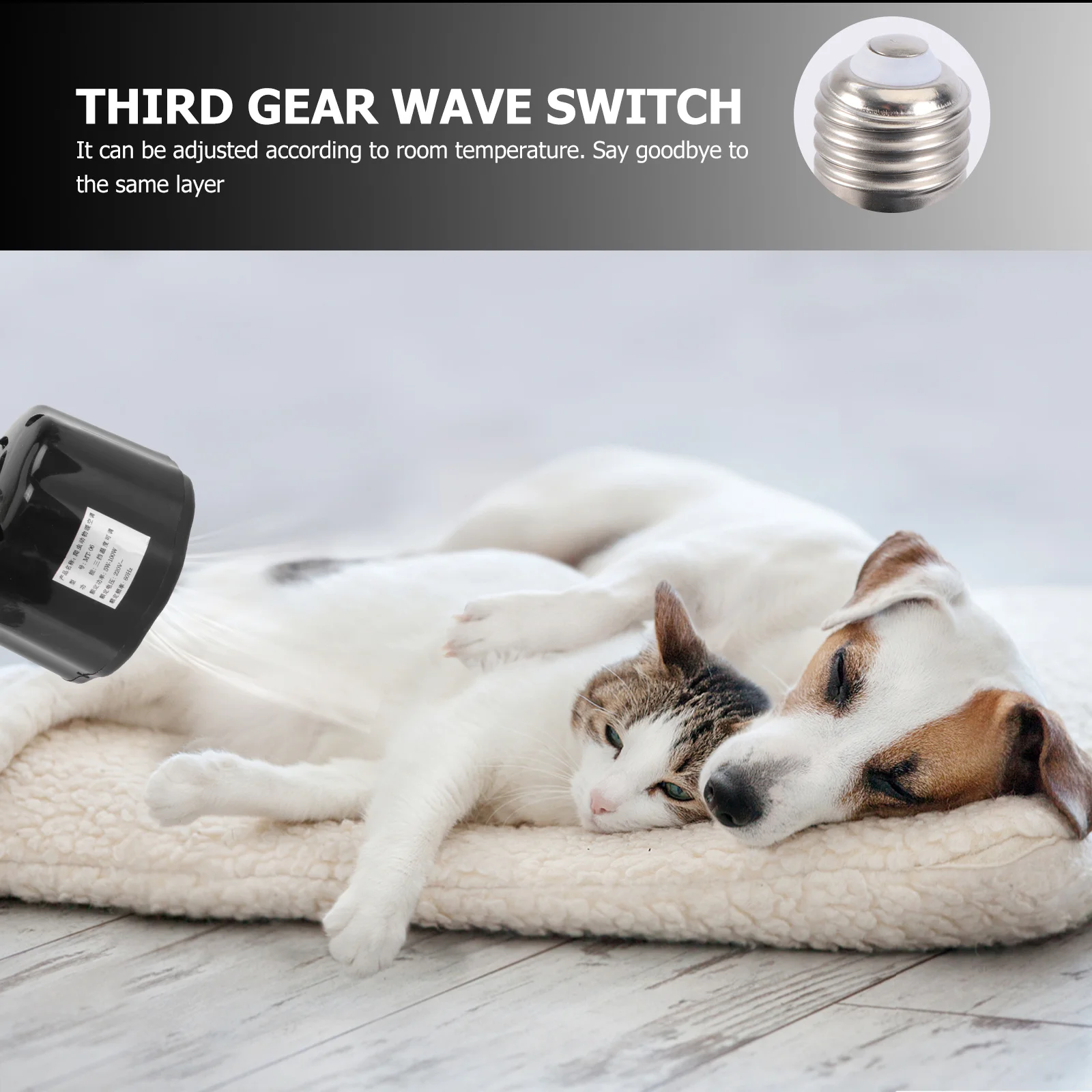 

1Pcs Reliable Pet Heat Preservation Lamp Adjustable Temperature Intelligent Thermostat Breeding Heating Light for Reptiles