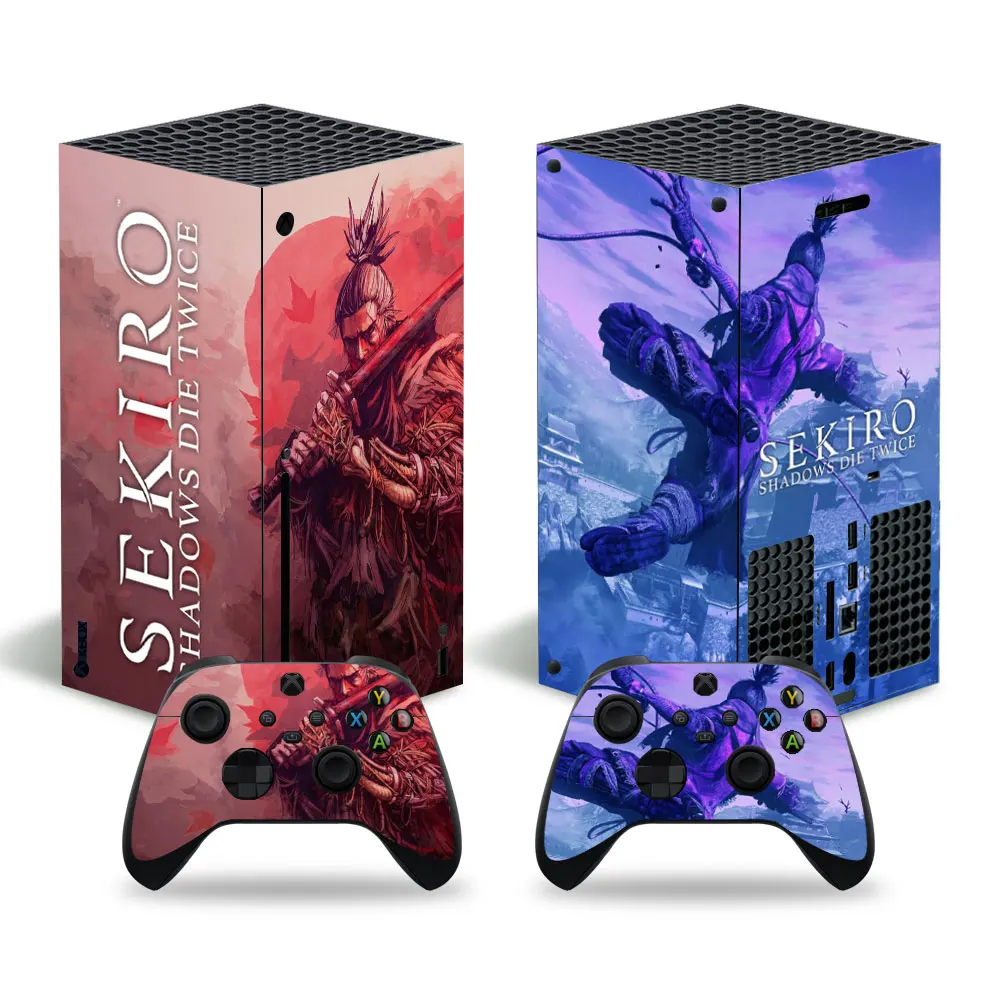 SEKIRO-pegatina de piel para Xbox series x, cubierta XSX para consola de piel y 2 controladores, pegatina de piel de vinilo, XboxseriesX