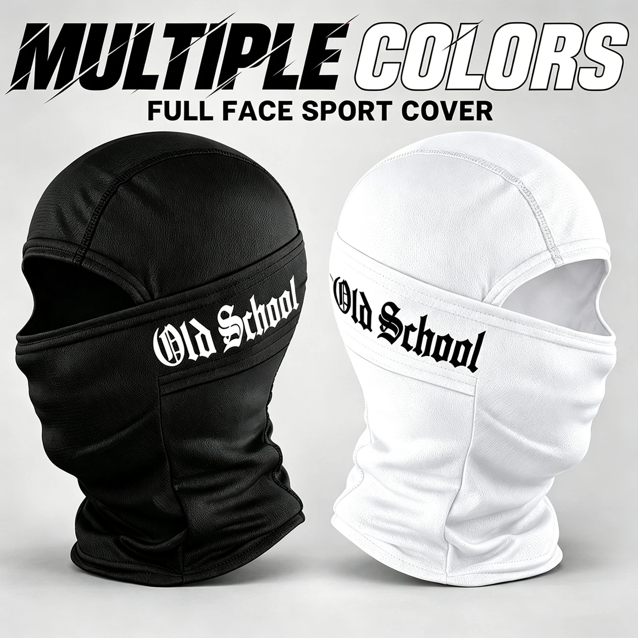 Balaclava Face Mask for Men & Women,LettersPrint Design,Windproof Full Face Ski Mask,Made from Breathable Material Hood, Outdoor