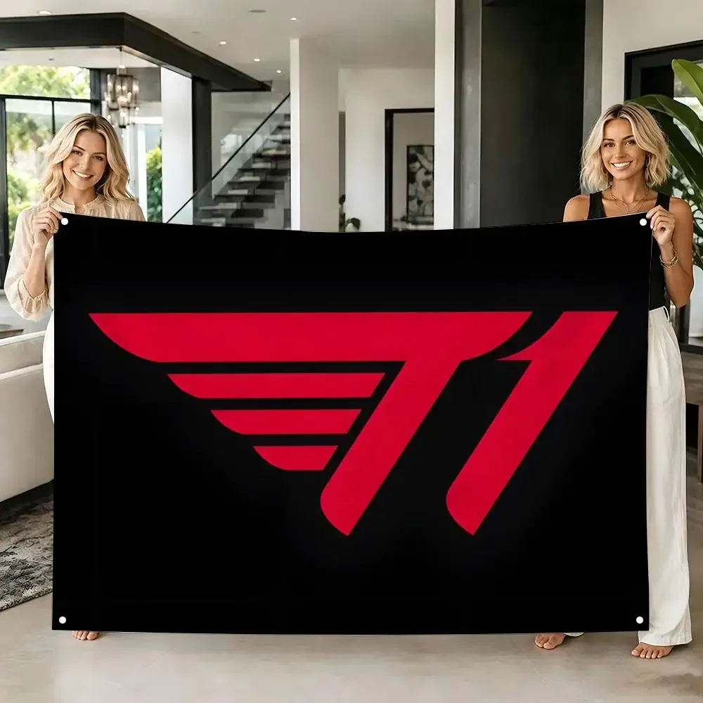 Competitive E-Sports T-T1 Flags Tapestry Creative Pattern Photo Living Room Wall Art Party Outdoor Decor