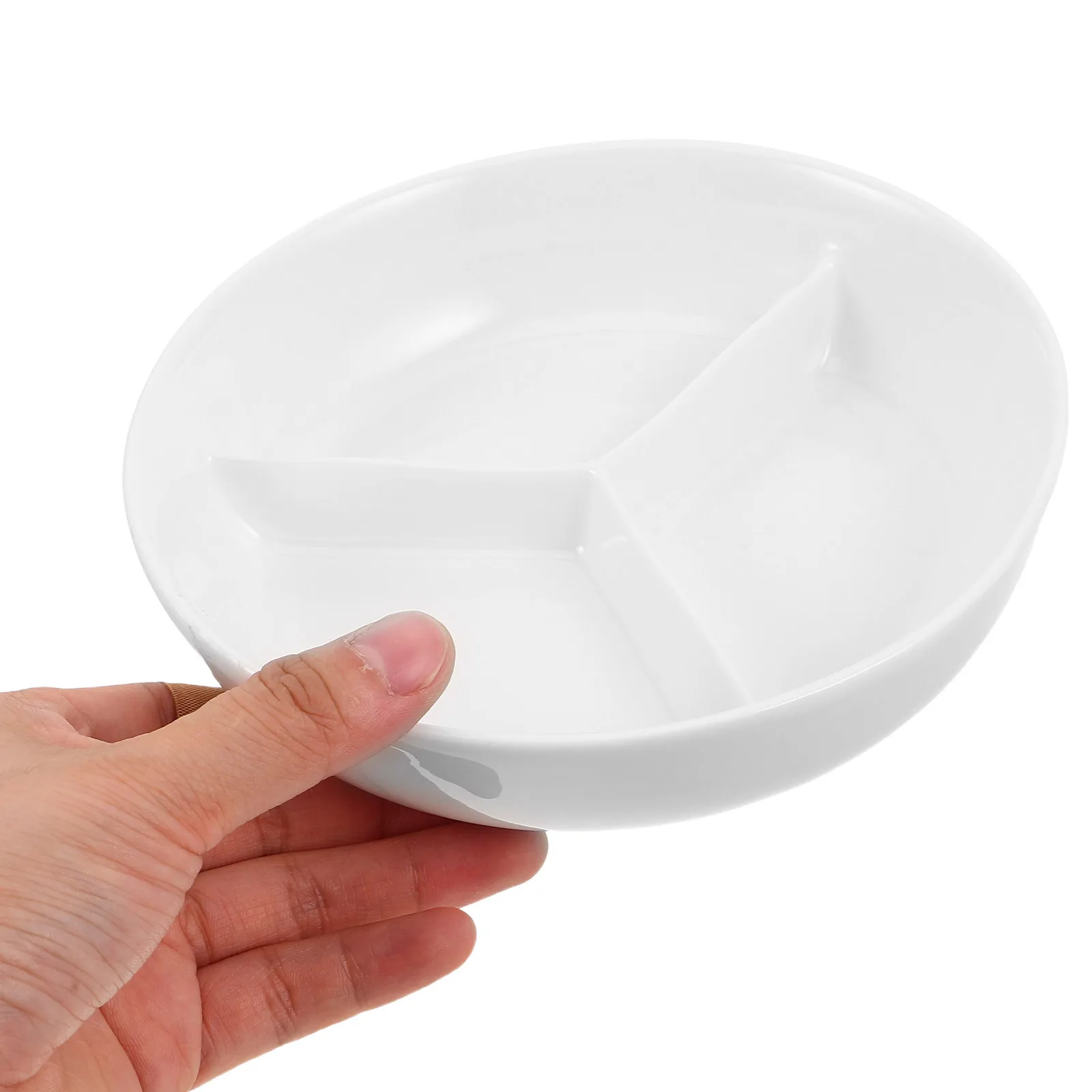 

Ceramic Partition Plates Microwave Safe 3 Section Divided Serving Tray for Portion Control Dinner Appetizer Platter