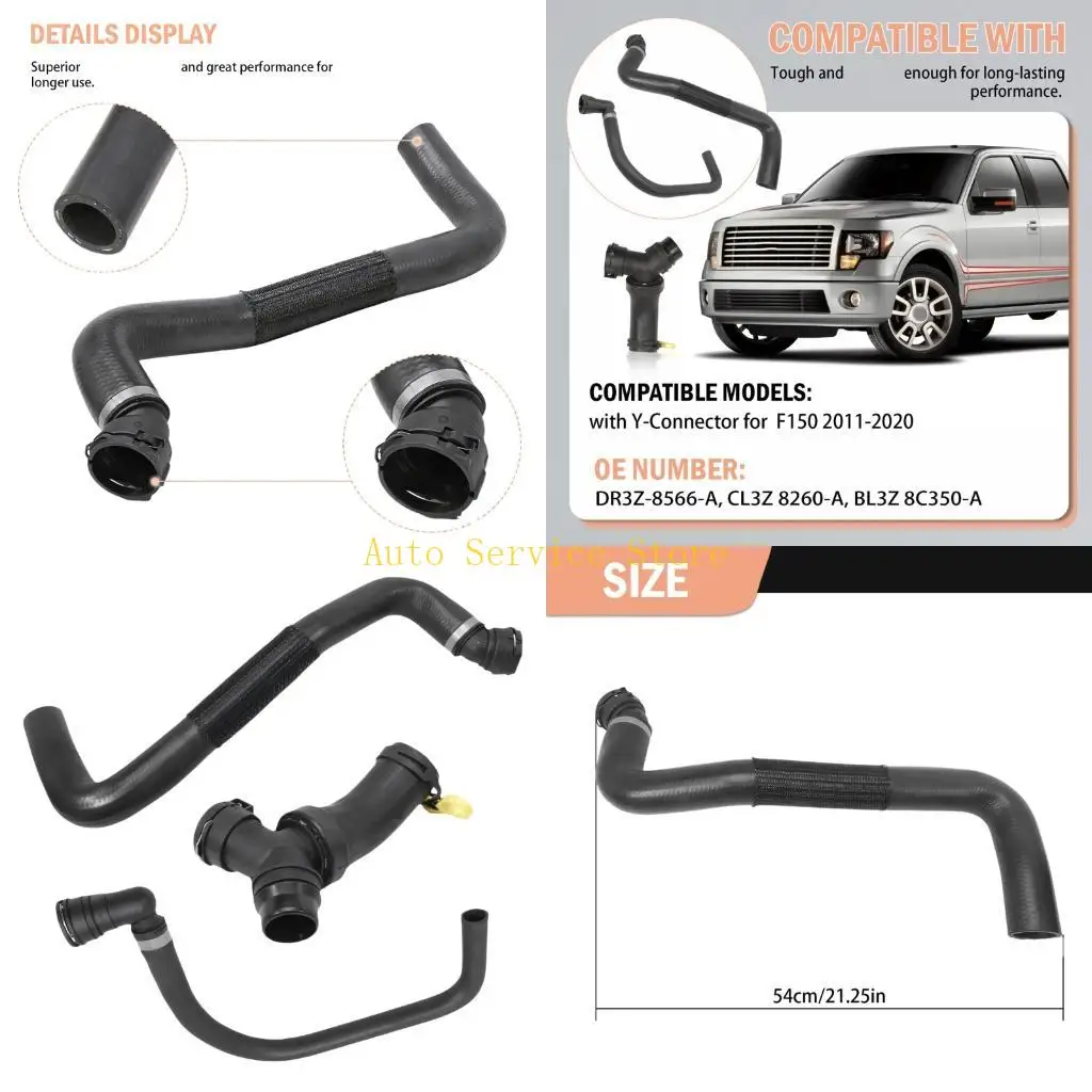 

462A Engine Coolant Hose Assembly Set For F150 5 0L 2011 Through 2020