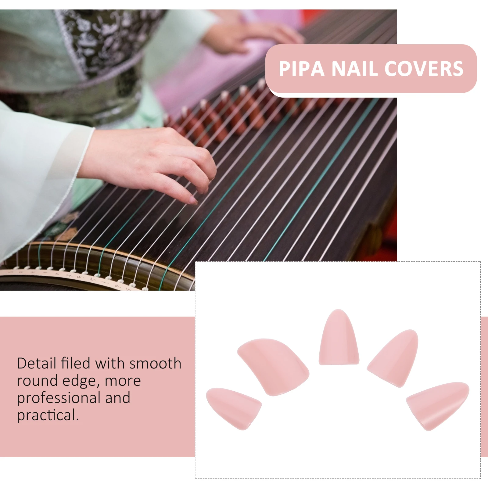 

5 Pcs Pipa Nails Playing Finger Picks Instrument Aldult Accessories Nylon Kit Replacement Tool
