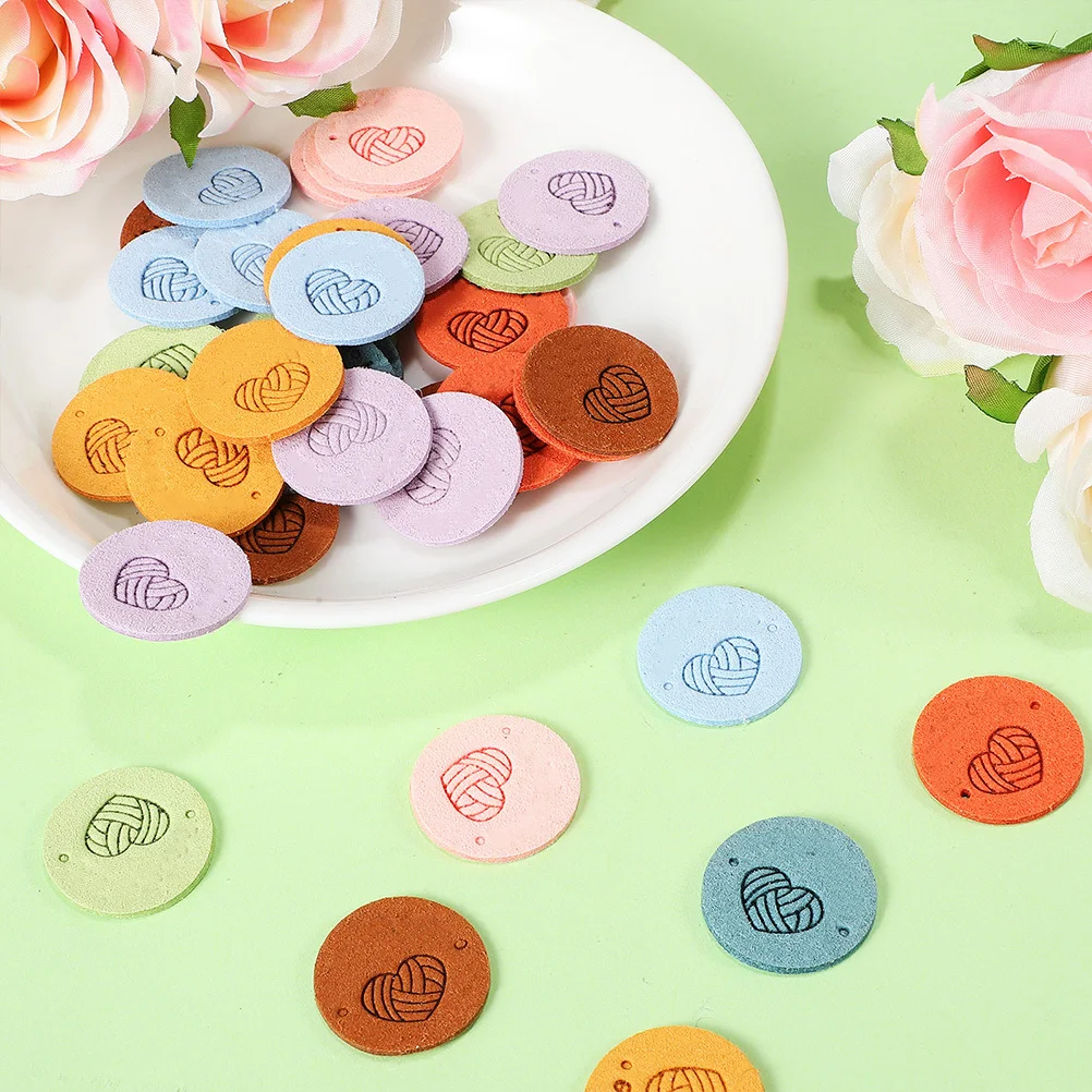 

40Pcs Labels Handmade Microfiber Durable Soft Clear Patterns Exquisite Designs Multifunctional Sewing Accessories