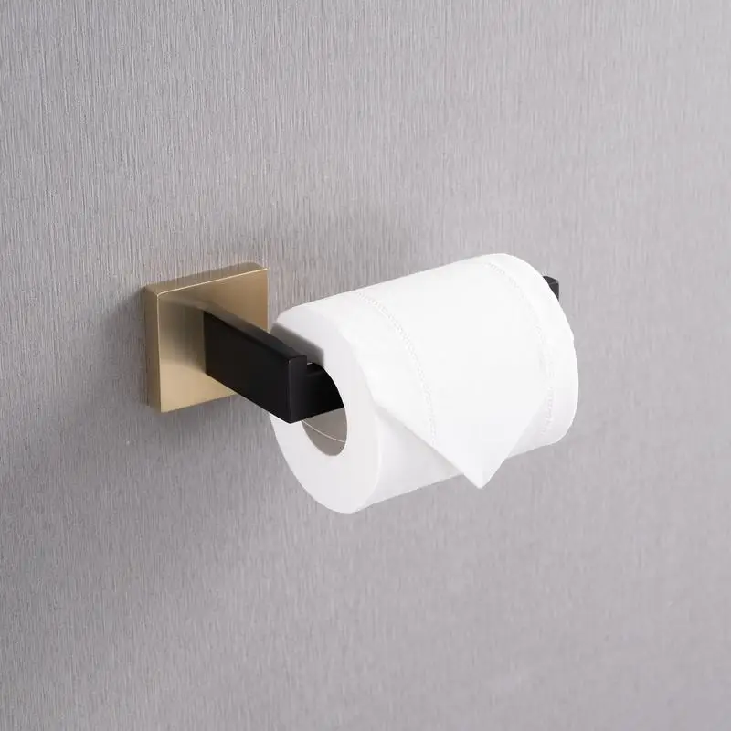 4-teiliges Badezimmer-Set für Handtuchringe, Bademantelhaken und Toilettenpapierhalter