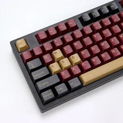 KBDiy GMK Red Samurai Keycap Cherry Profile Double Shot PBT ISO Keycaps For Gamer Mechanical Keyboard Kit Gaming Point Key Cap