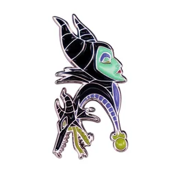 D1323 Maleficent Enamel Pin Lapel Pins Badges on Backpack Brooches for Clothes Women's Brooch Cool Jewelry Accessories Gift