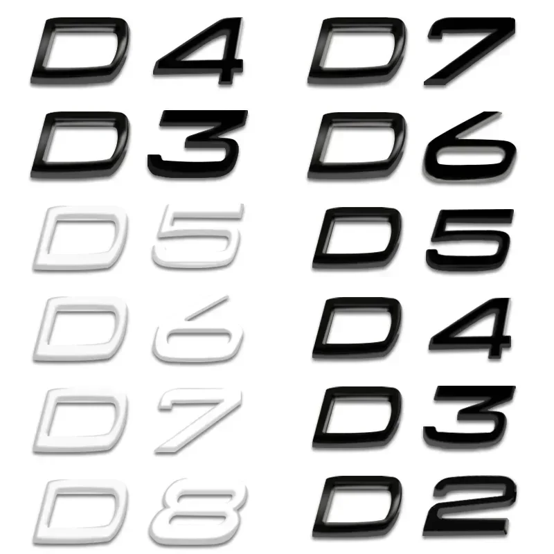 

1 шт. автомобильный металлический D2 D3 D4 D5 D6 D7 D8 буквы логотип багажника эмблема значок наклейка для S40 S60 V40 V50 XC40 XC60 V70 V60 S90 C30 XC90