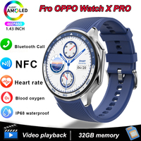 2024 New For OPPO Watch X Smart Watch 4G Memory Music Video Bluetooth Call Waterproof Smartwatches For Android IOS TWS Earphones