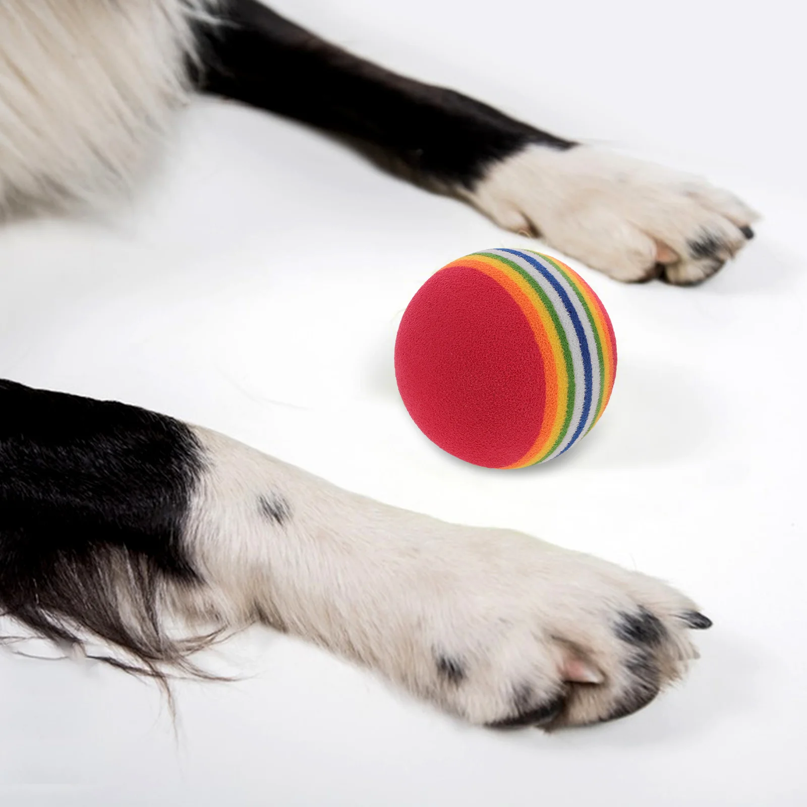 

10Pcs 42mm Dog Chew Balls Eva Pet Chew Tennis Ball Teeth Cleaning for Small Medium Dogs Training Sound Knot Pet Toys