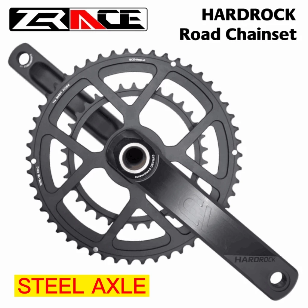 Zrace Hardrock 2X10 /11/12 Speed Road Crankstel Keten Wiel Crank Protector, 50/34T, 165Mm/170Mm/172.5Mm/175Mm, Crankstellen