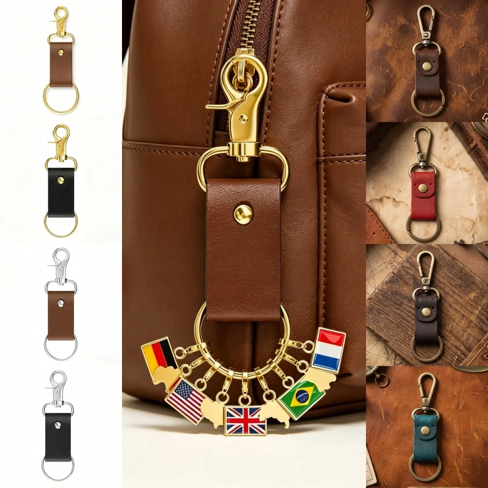2026 Hot Selling Exquisite PU Leather Keychain Metal Keychain Gifts Business Giftstravel Souvenir Key Chains For Men And Women