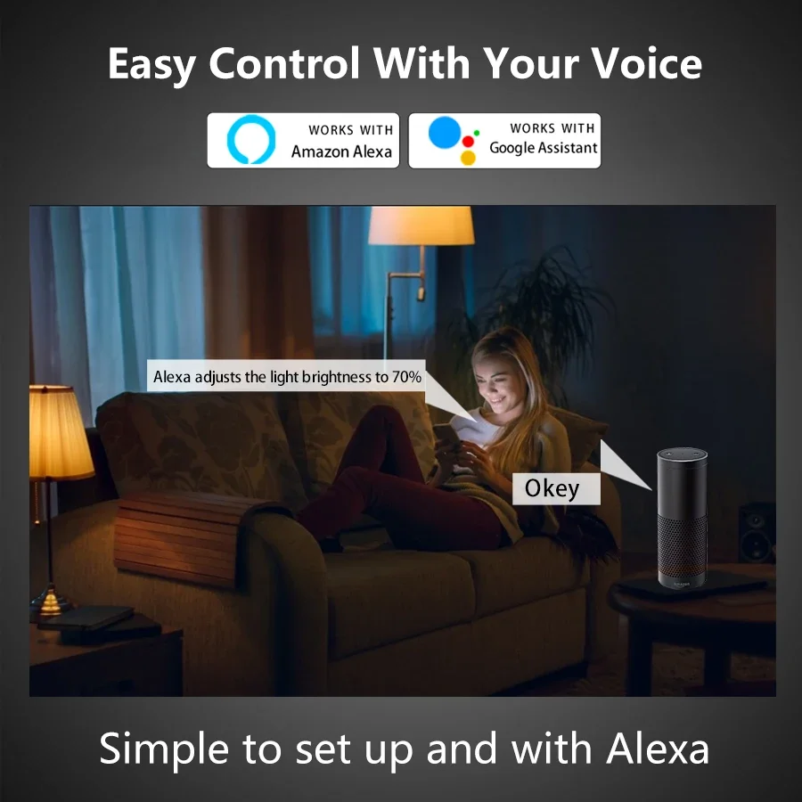 ZigBee-Lâmpada LED com controle de voz inteligente, lâmpada com temporizador regulável, Tuya Smart Life, funciona com Alexa, Google Home, E27, 12W, 15W, 18W, RGB, CW, WW