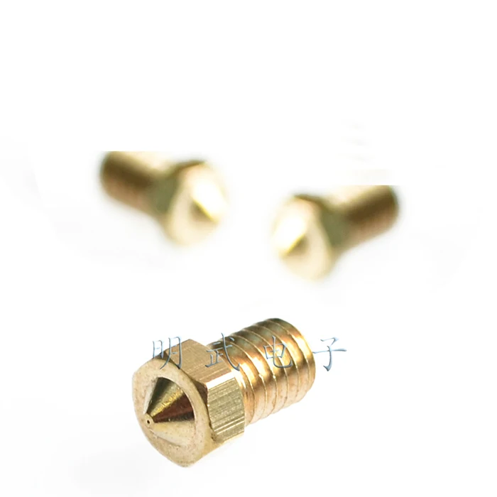 3D Printer all-metal 3DM6 Threaded Copper Nozzle 0.2/0.3/0.4/0.5mm 1.75/3mm Consumables