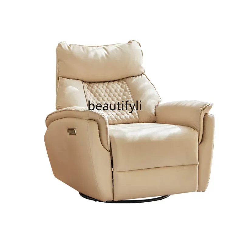 MM45 Technology Leather Sofa Single Sleeping Electric Multi-Function Massage Lazy Recliner