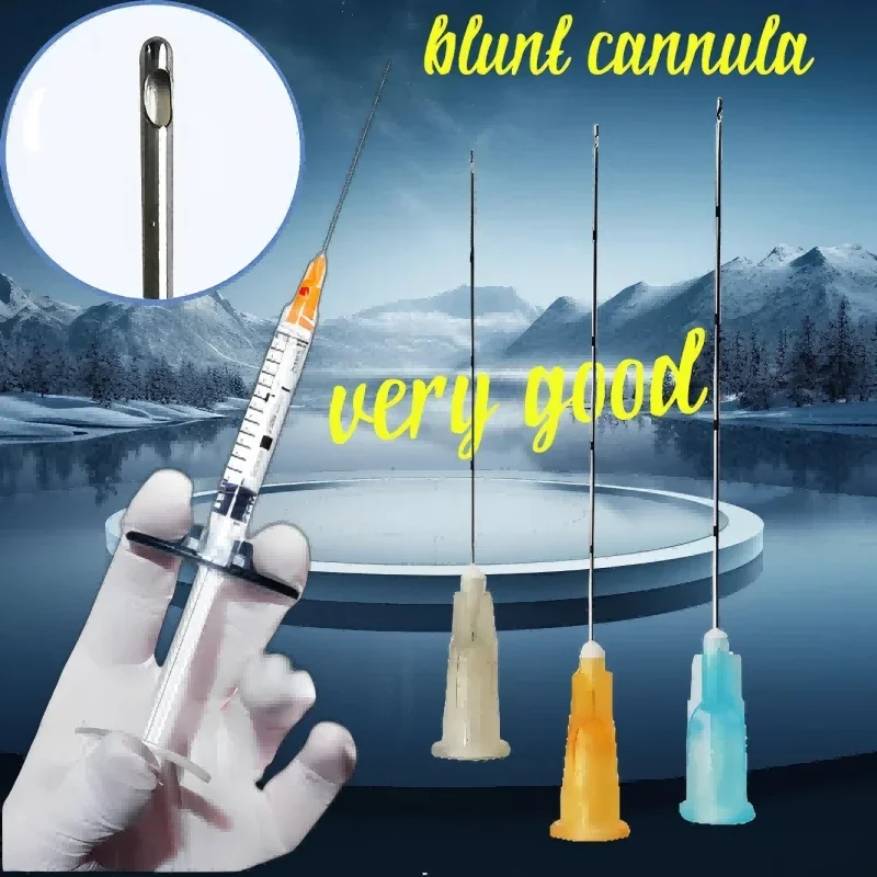 

50 шт., высококачественная стерильная тупая канюля, 22 г, 25 г, 50 мм, 70 мм, микронаконечник, игла для инъекционного наполнителя, инструменты для красоты