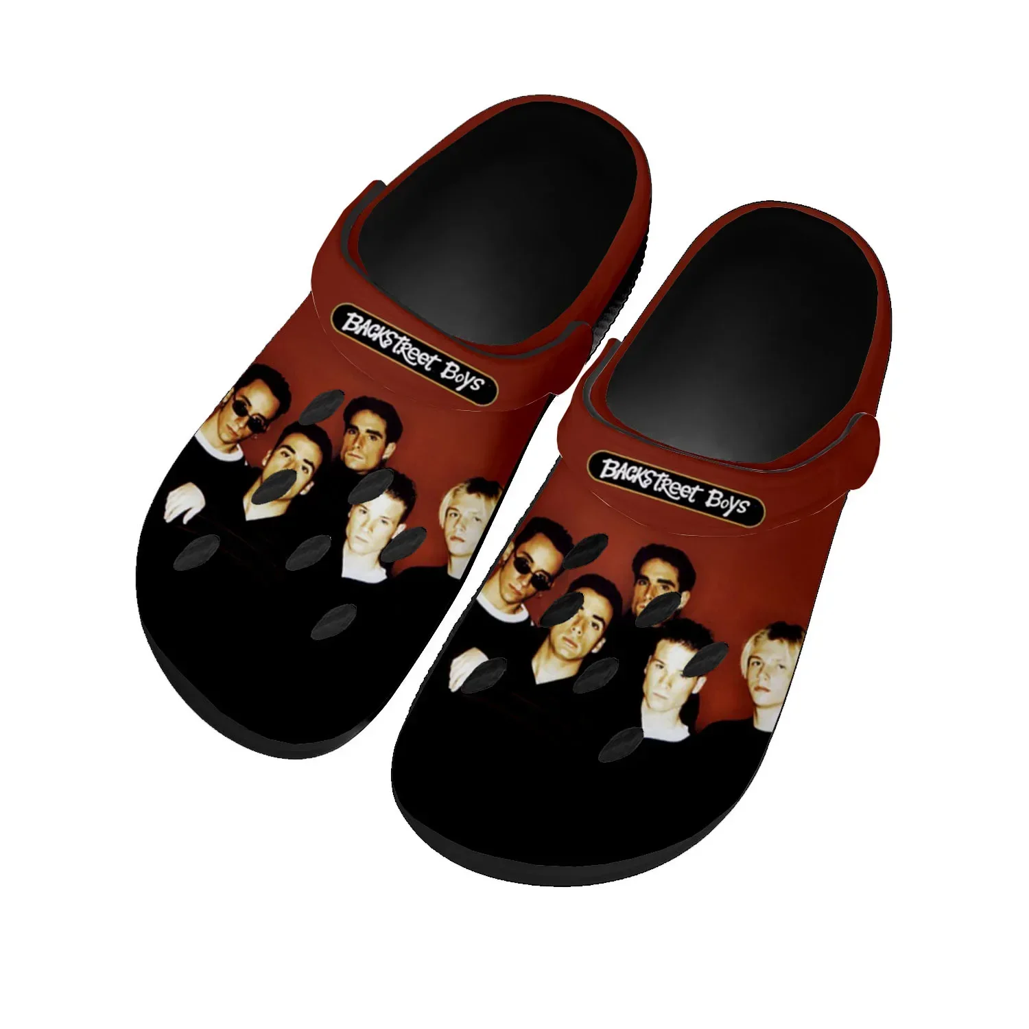 

Backstreet Boys Pop Band Bsb Home Clogs Custom Water Shoes Mens Womens Teenager Shoes Clog Breathable Beach Hole Slippers Black