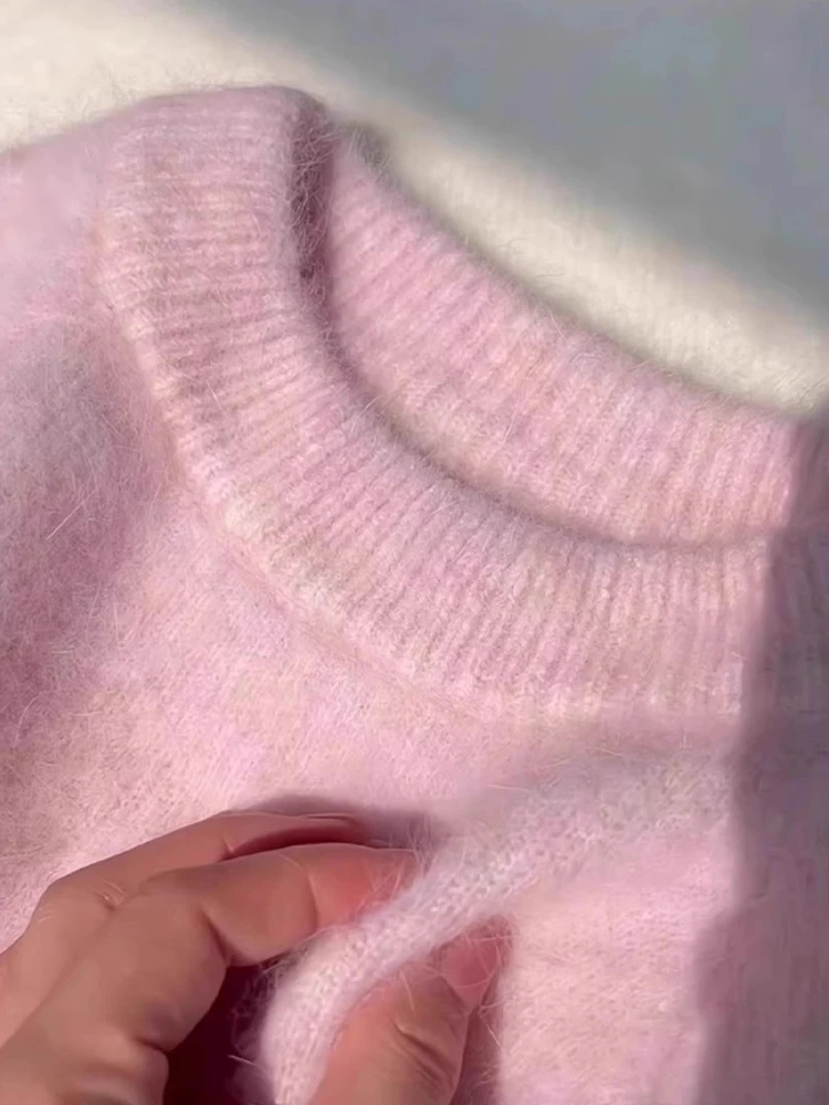 الوردي محبوك Thiened Camere سترة المرأة الخريف الشتاء كسول Sle لينة Nouriing قاعدة طبقة ملابس داخلية