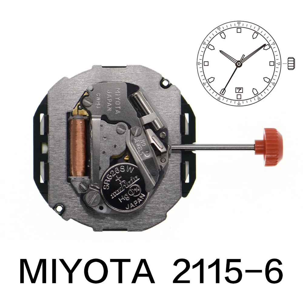 Miyota 2115 Quartz Movement Japona 2115-6 Movement Watch Parts Repair Accessories With Date Display Calendar Japan Movement
