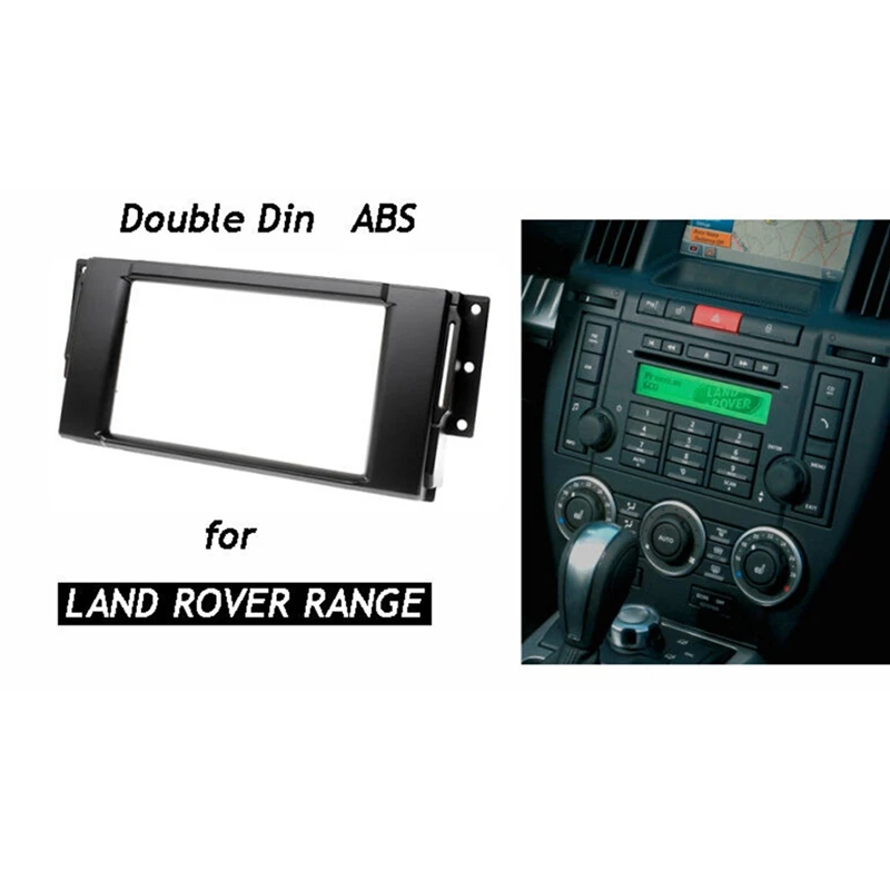 NEW-Radio Trim Kit For LAND ROVER Discovery 2007-2011 Range Rover 2005-2009 2 Din DVD Stereo Panel Frame Facia