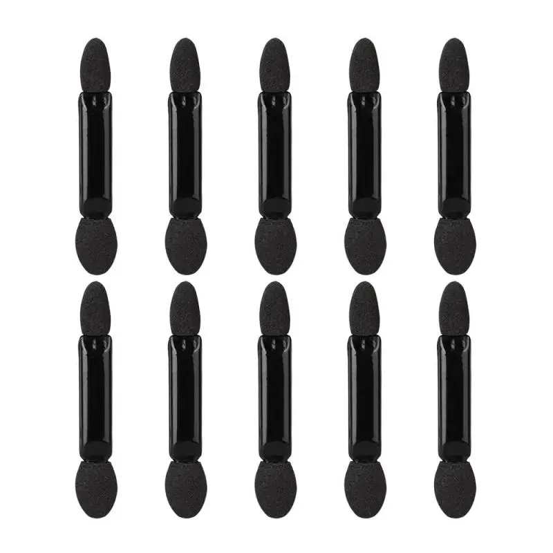 Black Double-Head Sponge Eyeshadow Brush Set Disposable Eye Shadow Set Make Up Brush Cosmetic Makeup Tool Lady New