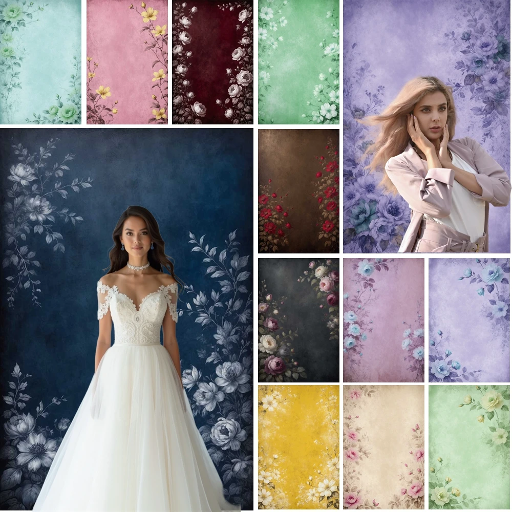 

MOON.QG Abstract Color Flower Photo Background Spring Gradient Textured Backdrop Birthday Baby Photography Poster Wall Wedding