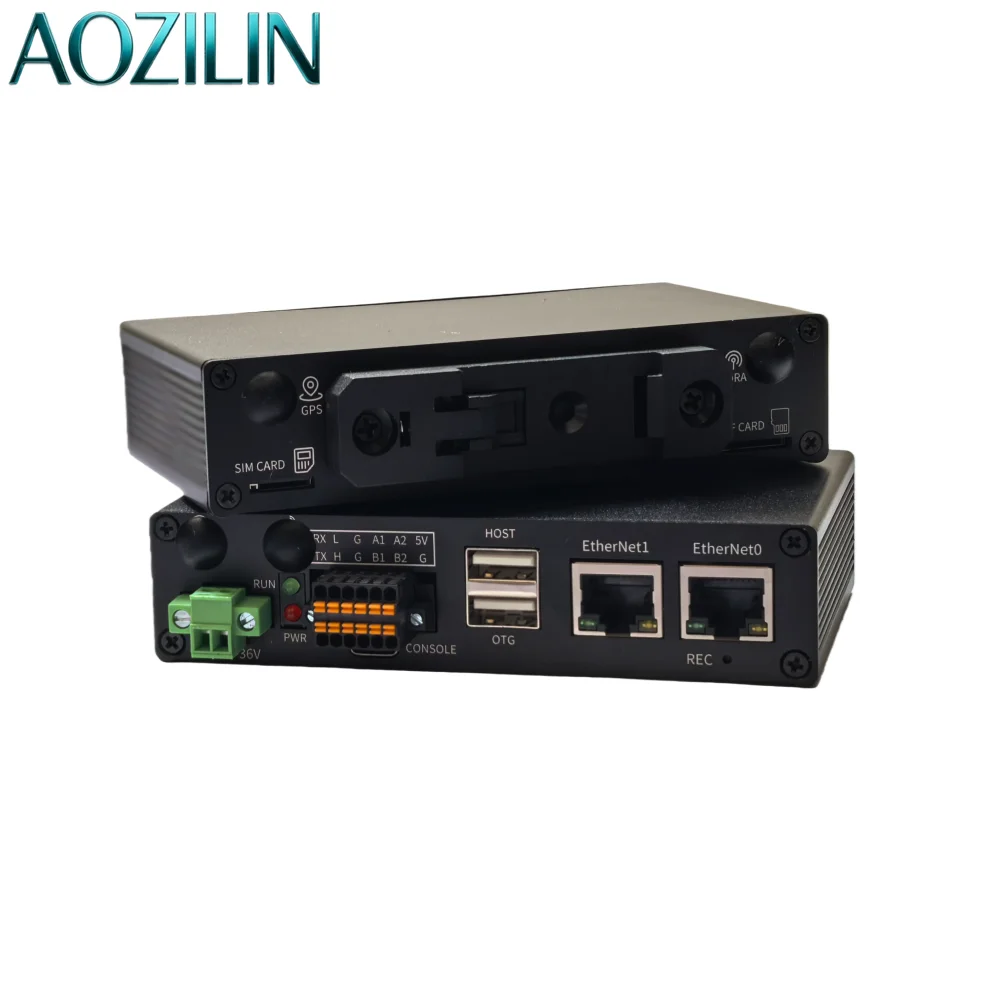 AOZILIN Industrial IoT Gateway CAN RS485 GPIO Dual Ethernet LoRaWAN 4G LTE WiFi6 BT5.2 Ubuntu 24.04 Linux Modbus MQTT